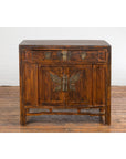 Antique Side Cabinet with Large Butterfly on Doors-2. Asian & Chinese Furniture, Art, Antiques, Vintage Home Décor for sale at FEA Home