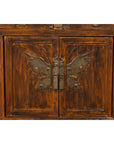 Antique Side Cabinet with Large Butterfly on Doors-4. Asian & Chinese Furniture, Art, Antiques, Vintage Home Décor for sale at FEA Home