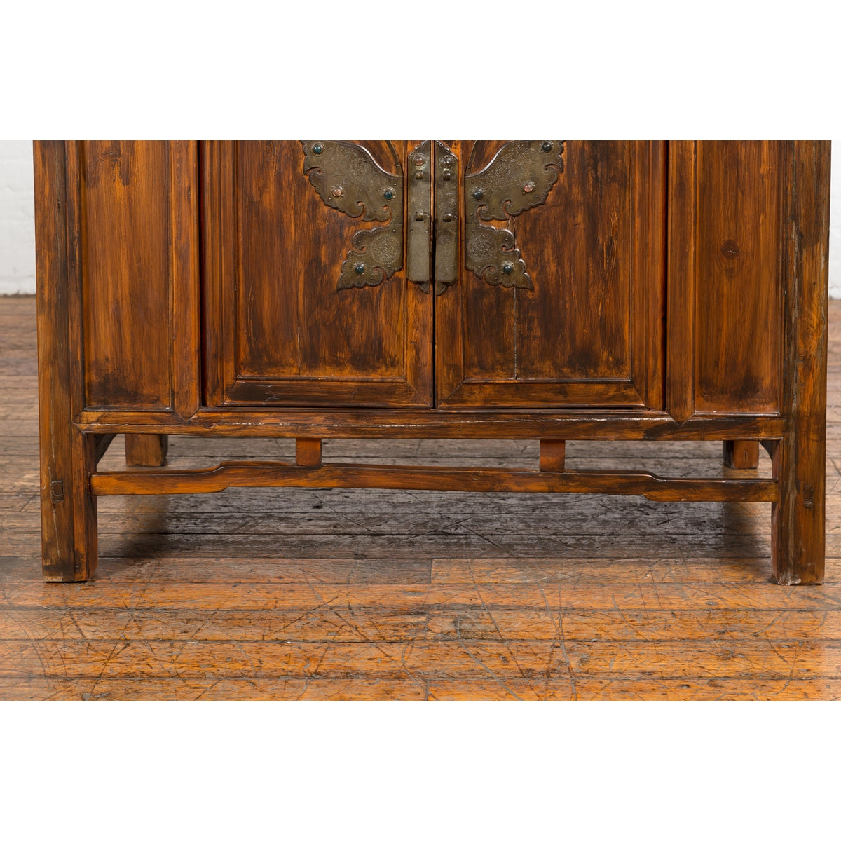 Antique Side Cabinet with Large Butterfly on Doors-5. Asian & Chinese Furniture, Art, Antiques, Vintage Home Décor for sale at FEA Home