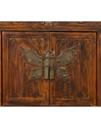 Antique Side Cabinet with Large Butterfly on Doors-6. Asian & Chinese Furniture, Art, Antiques, Vintage Home Décor for sale at FEA Home