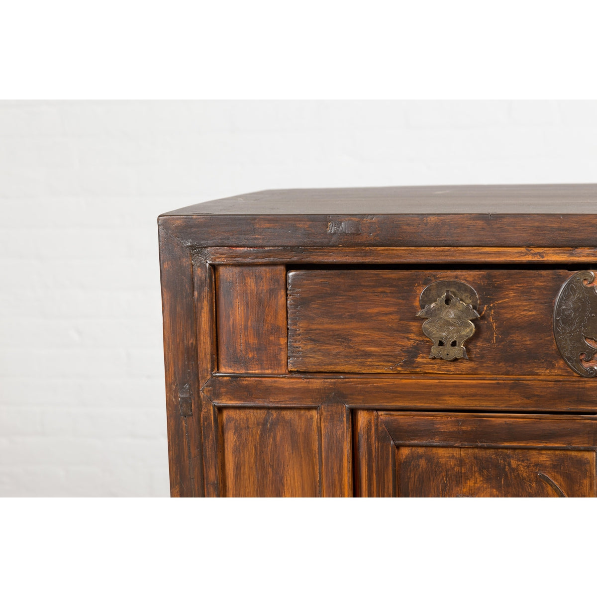 Antique Side Cabinet with Large Butterfly on Doors-7. Asian & Chinese Furniture, Art, Antiques, Vintage Home Décor for sale at FEA Home