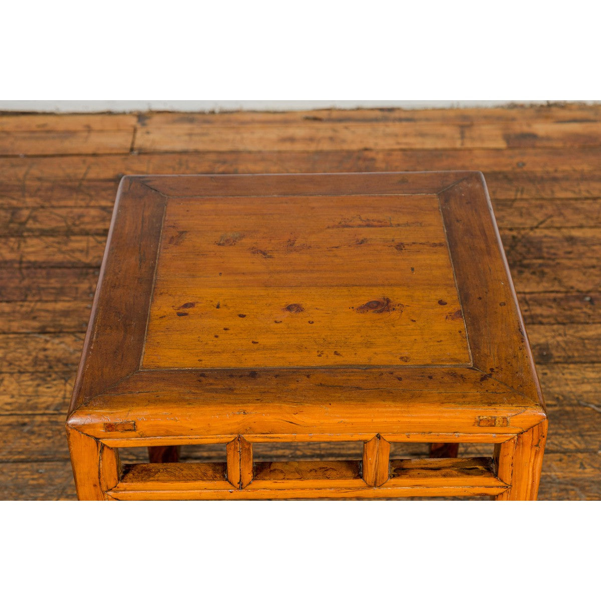 Late Qing Dynasty Period Side Table with Pillar Strut Motifs and Scroll Feet-10. Asian & Chinese Furniture, Art, Antiques, Vintage Home Décor for sale at FEA Home
