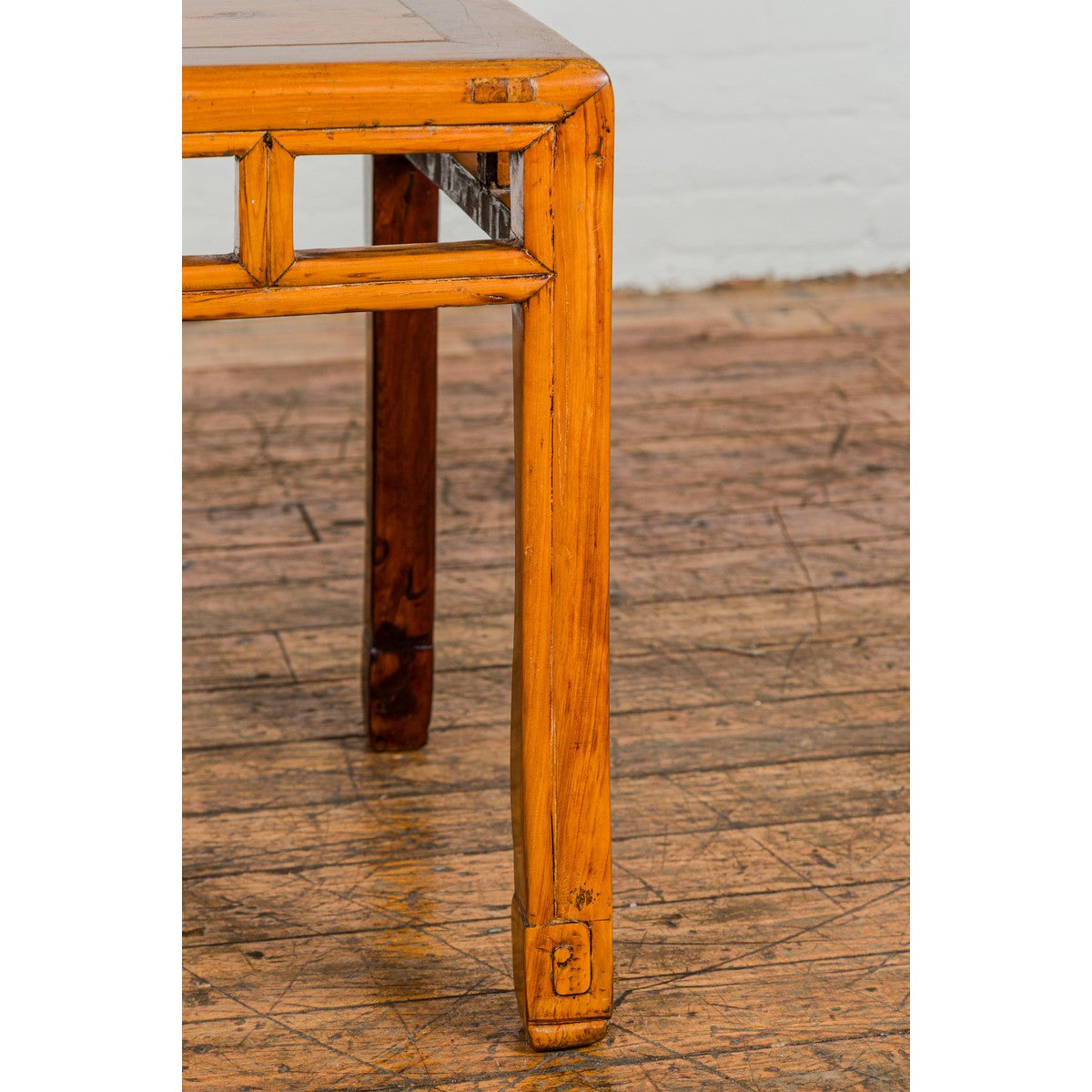 Late Qing Dynasty Period Side Table with Pillar Strut Motifs and Scroll Feet-8. Asian & Chinese Furniture, Art, Antiques, Vintage Home Décor for sale at FEA Home