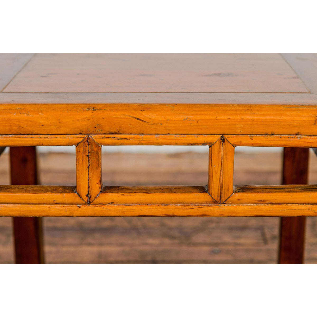 Late Qing Dynasty Period Side Table with Pillar Strut Motifs and Scroll Feet-9. Asian & Chinese Furniture, Art, Antiques, Vintage Home Décor for sale at FEA Home