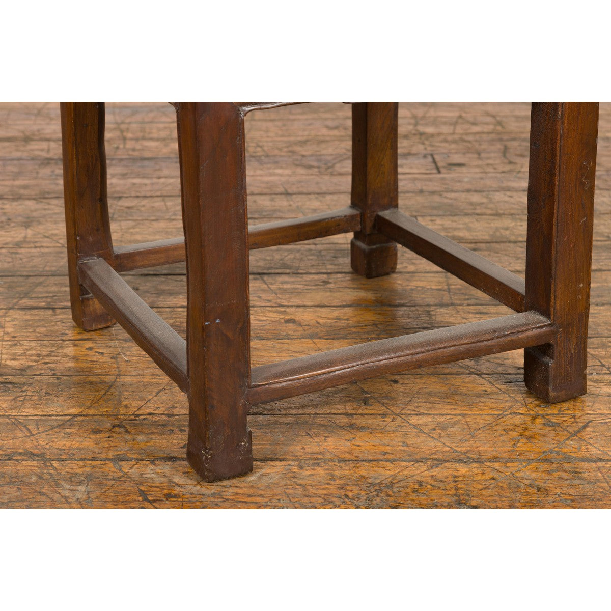 Side Table with Rattan Inset Top, Carved Apron and Horsehoof Feet-16. Asian & Chinese Furniture, Art, Antiques, Vintage Home Décor for sale at FEA Home