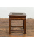 Side Table with Rattan Inset Top, Carved Apron and Horsehoof Feet-17. Asian & Chinese Furniture, Art, Antiques, Vintage Home Décor for sale at FEA Home