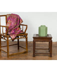 Side Table with Rattan Inset Top, Carved Apron and Horsehoof Feet-2. Asian & Chinese Furniture, Art, Antiques, Vintage Home Décor for sale at FEA Home