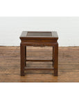Side Table with Rattan Inset Top, Carved Apron and Horsehoof Feet-3. Asian & Chinese Furniture, Art, Antiques, Vintage Home Décor for sale at FEA Home