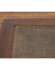 Side Table with Rattan Inset Top, Carved Apron and Horsehoof Feet-6. Asian & Chinese Furniture, Art, Antiques, Vintage Home Décor for sale at FEA Home