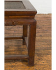 Side Table with Rattan Inset Top, Carved Apron and Horsehoof Feet-9. Asian & Chinese Furniture, Art, Antiques, Vintage Home Décor for sale at FEA Home