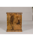 19th Century Wooden Side Cabinet with Arched Metal Grate Window Door-16. Asian & Chinese Furniture, Art, Antiques, Vintage Home Décor for sale at FEA Home