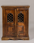 19th Century Wooden Side Cabinet with Arched Metal Grate Window Door-2. Asian & Chinese Furniture, Art, Antiques, Vintage Home Décor for sale at FEA Home