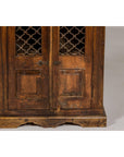 19th Century Wooden Side Cabinet with Arched Metal Grate Window Door-5. Asian & Chinese Furniture, Art, Antiques, Vintage Home Décor for sale at FEA Home
