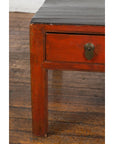 Red and Black Antique Coffee Table with Two Drawers-10. Asian & Chinese Furniture, Art, Antiques, Vintage Home Décor for sale at FEA Home