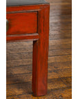Red and Black Antique Coffee Table with Two Drawers-13. Asian & Chinese Furniture, Art, Antiques, Vintage Home Décor for sale at FEA Home