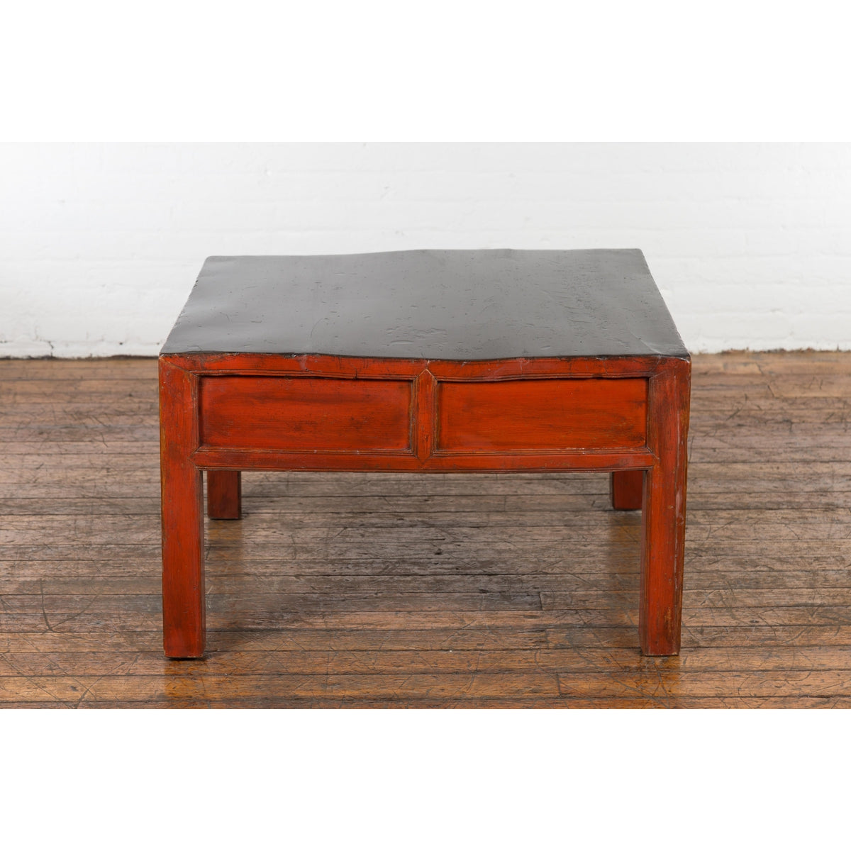 Red and Black Antique Coffee Table with Two Drawers-16. Asian & Chinese Furniture, Art, Antiques, Vintage Home Décor for sale at FEA Home