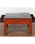 Red and Black Antique Coffee Table with Two Drawers-19. Asian & Chinese Furniture, Art, Antiques, Vintage Home Décor for sale at FEA Home