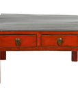 Red and Black Antique Coffee Table with Two Drawers-1. Asian & Chinese Furniture, Art, Antiques, Vintage Home Décor for sale at FEA Home