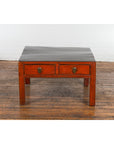 Red and Black Antique Coffee Table with Two Drawers-5. Asian & Chinese Furniture, Art, Antiques, Vintage Home Décor for sale at FEA Home