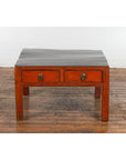 Red and Black Antique Coffee Table with Two Drawers-6. Asian & Chinese Furniture, Art, Antiques, Vintage Home Décor for sale at FEA Home