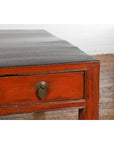 Red and Black Antique Coffee Table with Two Drawers-9. Asian & Chinese Furniture, Art, Antiques, Vintage Home Décor for sale at FEA Home