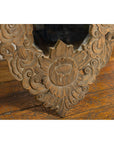 Vintage Thai Wooden Mirror with Carved Bird, Foliage and Flower Motifs-10. Asian & Chinese Furniture, Art, Antiques, Vintage Home Décor for sale at FEA Home