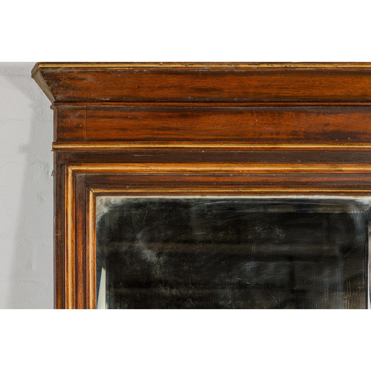 Slender Wooden Mirror with Carved Motifs, Made of Antique Indian Wood-5. Asian & Chinese Furniture, Art, Antiques, Vintage Home Décor for sale at FEA Home