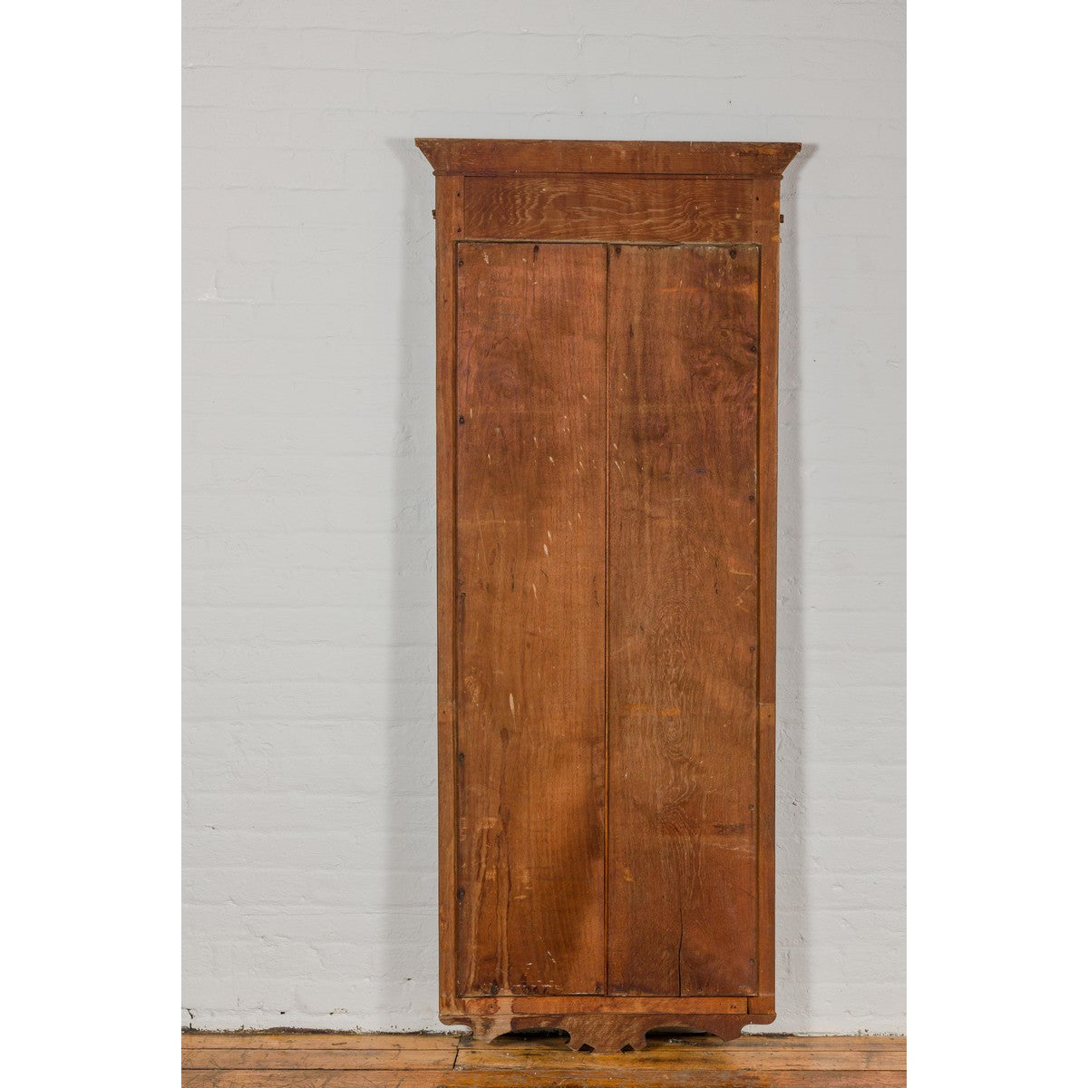 Slender Wooden Mirror with Carved Motifs, Made of Antique Indian Wood-9. Asian & Chinese Furniture, Art, Antiques, Vintage Home Décor for sale at FEA Home