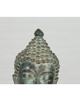 Vintage Bronze Buddha Head Tabletop Sculpture-6. Asian & Chinese Furniture, Art, Antiques, Vintage Home Décor for sale at FEA Home