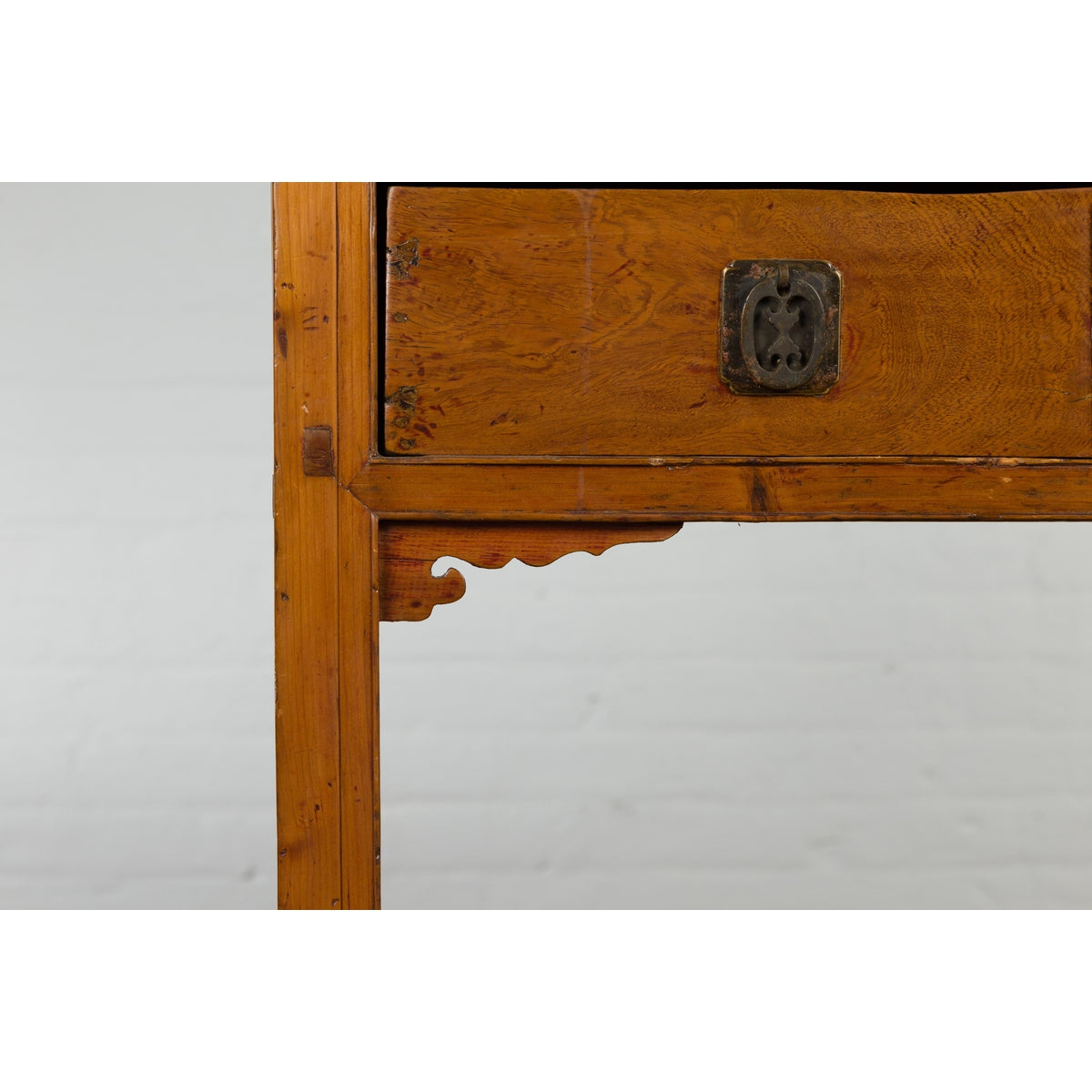 Antique Console Table with Two Drawers and Lower Shelf-10. Asian & Chinese Furniture, Art, Antiques, Vintage Home Décor for sale at FEA Home