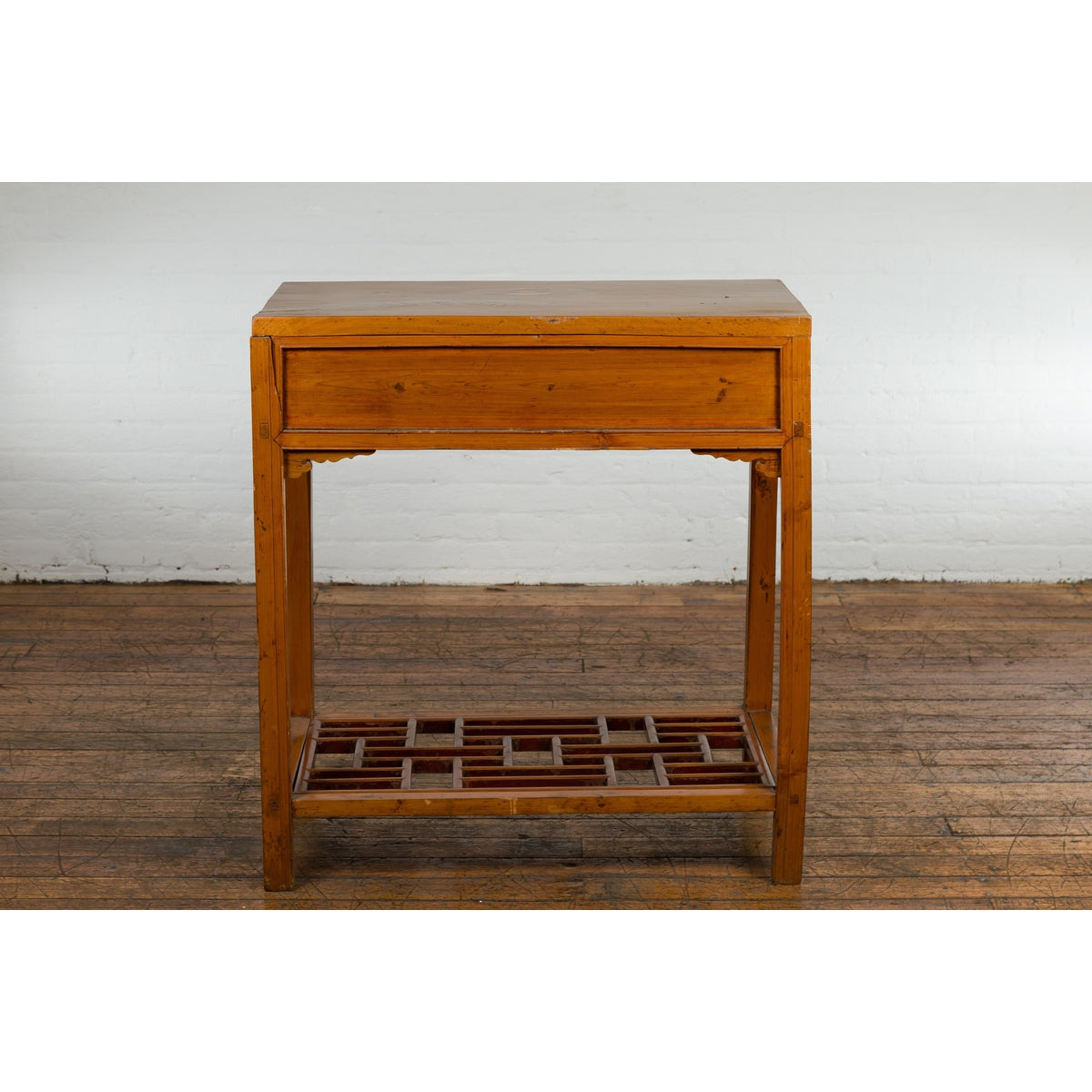 Antique Console Table with Two Drawers and Lower Shelf-16. Asian & Chinese Furniture, Art, Antiques, Vintage Home Décor for sale at FEA Home