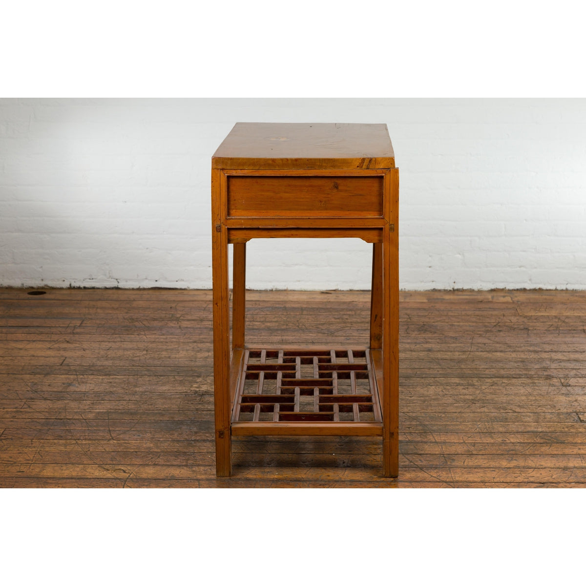 Antique Console Table with Two Drawers and Lower Shelf-17. Asian & Chinese Furniture, Art, Antiques, Vintage Home Décor for sale at FEA Home