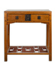 Antique Console Table with Two Drawers and Lower Shelf-18. Asian & Chinese Furniture, Art, Antiques, Vintage Home Décor for sale at FEA Home