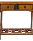Antique Console Table with Two Drawers and Lower Shelf-1. Asian & Chinese Furniture, Art, Antiques, Vintage Home Décor for sale at FEA Home