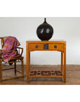 Antique Console Table with Two Drawers and Lower Shelf-3. Asian & Chinese Furniture, Art, Antiques, Vintage Home Décor for sale at FEA Home