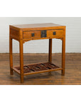 Antique Console Table with Two Drawers and Lower Shelf-4. Asian & Chinese Furniture, Art, Antiques, Vintage Home Décor for sale at FEA Home
