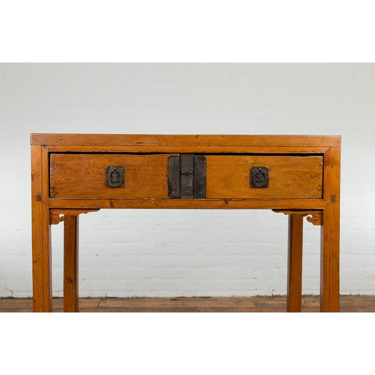 Antique Console Table with Two Drawers and Lower Shelf-6. Asian & Chinese Furniture, Art, Antiques, Vintage Home Décor for sale at FEA Home