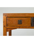 Antique Console Table with Two Drawers and Lower Shelf-8. Asian & Chinese Furniture, Art, Antiques, Vintage Home Décor for sale at FEA Home