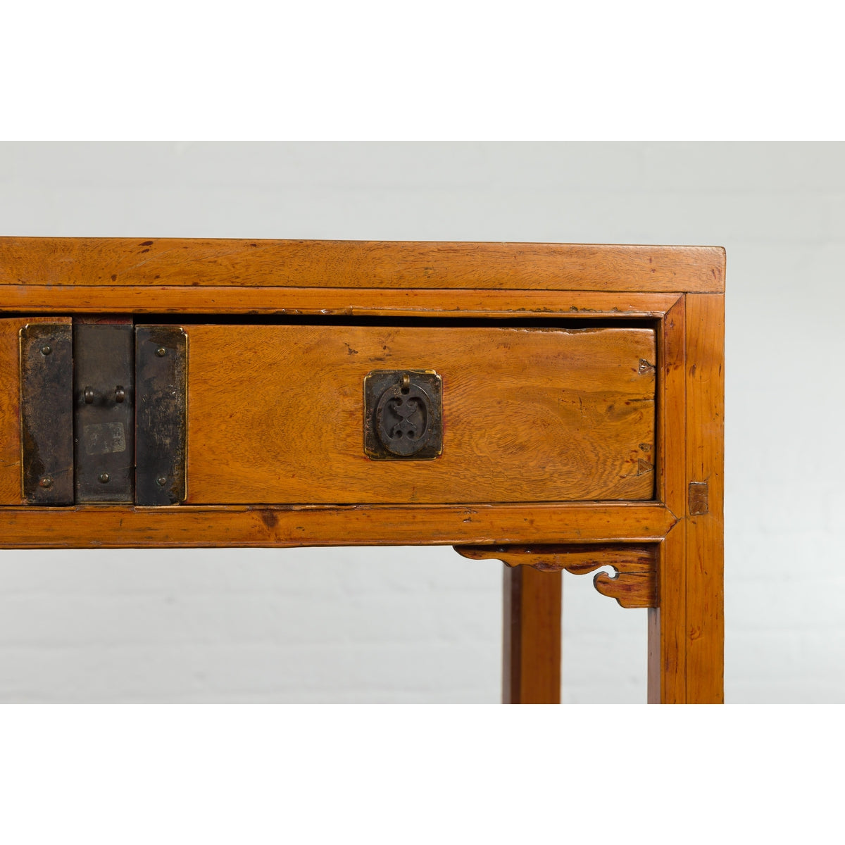 Antique Console Table with Two Drawers and Lower Shelf-9. Asian & Chinese Furniture, Art, Antiques, Vintage Home Décor for sale at FEA Home