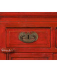 Qing Dynasty 19th Century Chinese Red Lacquer Cabinet with Drawers and Doors-10. Asian & Chinese Furniture, Art, Antiques, Vintage Home Décor for sale at FEA Home