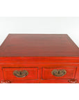 Qing Dynasty 19th Century Chinese Red Lacquer Cabinet with Drawers and Doors-13. Asian & Chinese Furniture, Art, Antiques, Vintage Home Décor for sale at FEA Home