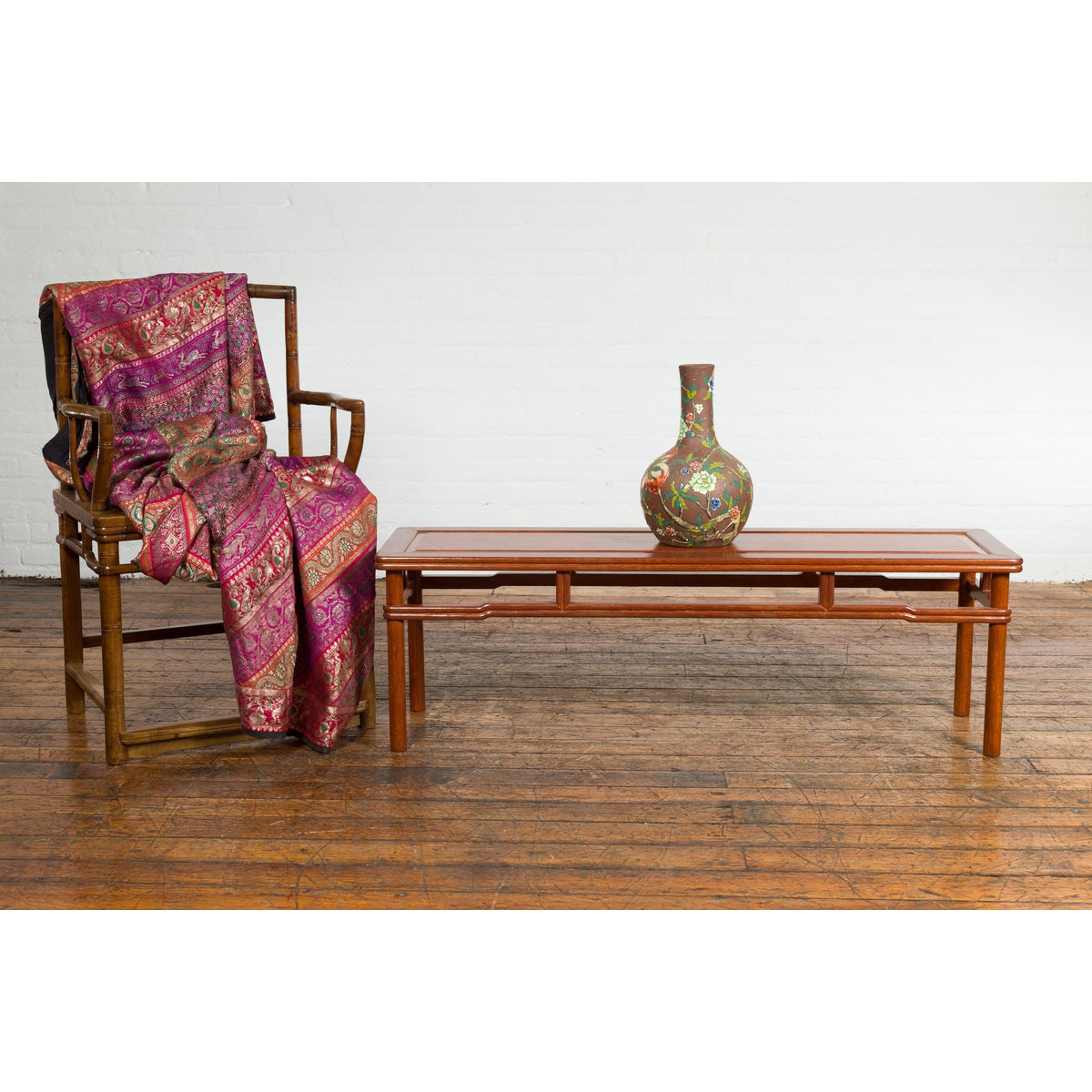 Chinese Late Qing Dynasty 1900s Low Kang Coffee Table with Humpback Stretchers-4. Asian & Chinese Furniture, Art, Antiques, Vintage Home Décor for sale at FEA Home