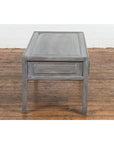 Chinese Late Qing Low Table with Two Drawers and Custom Grey Silver Lacquer-13. Asian & Chinese Furniture, Art, Antiques, Vintage Home Décor for sale at FEA Home