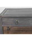 Chinese Late Qing Low Table with Two Drawers and Custom Grey Silver Lacquer-7. Asian & Chinese Furniture, Art, Antiques, Vintage Home Décor for sale at FEA Home