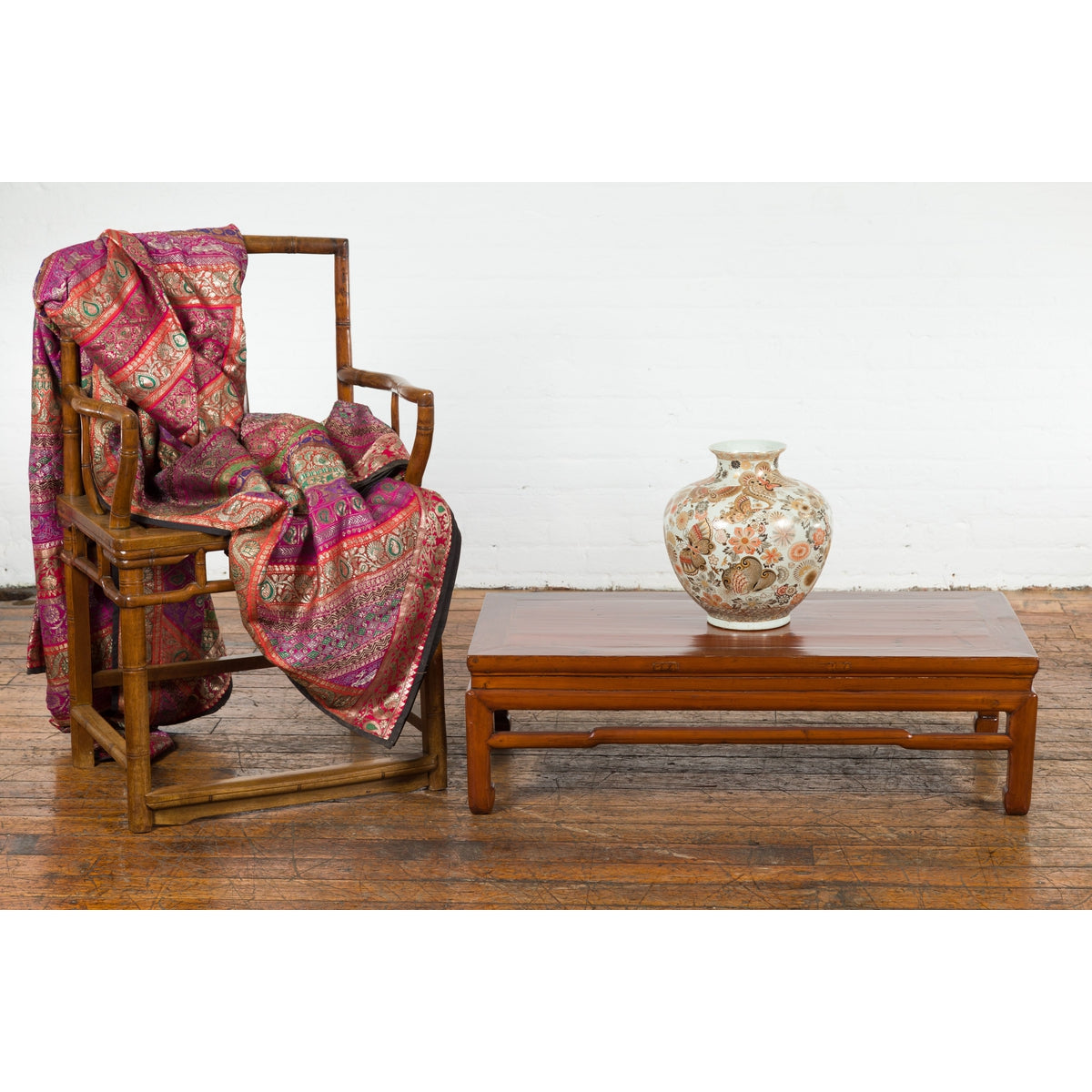 Chinese Low Side Table with Brown Lacquer-4. Asian & Chinese Furniture, Art, Antiques, Vintage Home Décor for sale at FEA Home