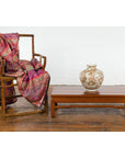 Chinese Low Side Table with Brown Lacquer-4. Asian & Chinese Furniture, Art, Antiques, Vintage Home Décor for sale at FEA Home