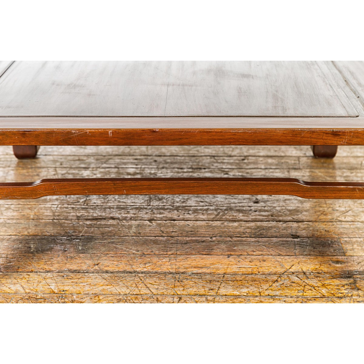 Late Qing Dynasty Square Coffee Table with Horse Hoof Legs and Stretchers-10. Asian & Chinese Furniture, Art, Antiques, Vintage Home Décor for sale at FEA Home