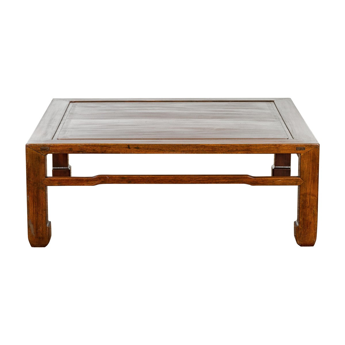 Late Qing Dynasty Square Coffee Table with Horse Hoof Legs and Stretchers-18. Asian & Chinese Furniture, Art, Antiques, Vintage Home Décor for sale at FEA Home
