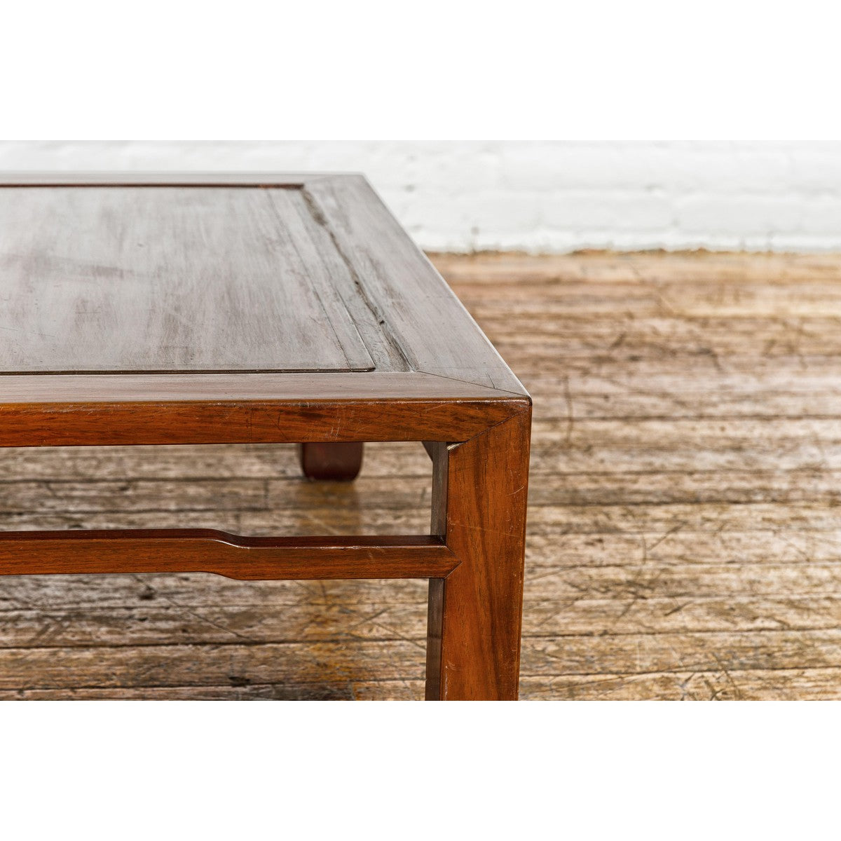 Late Qing Dynasty Square Coffee Table with Horse Hoof Legs and Stretchers-7. Asian & Chinese Furniture, Art, Antiques, Vintage Home Décor for sale at FEA Home