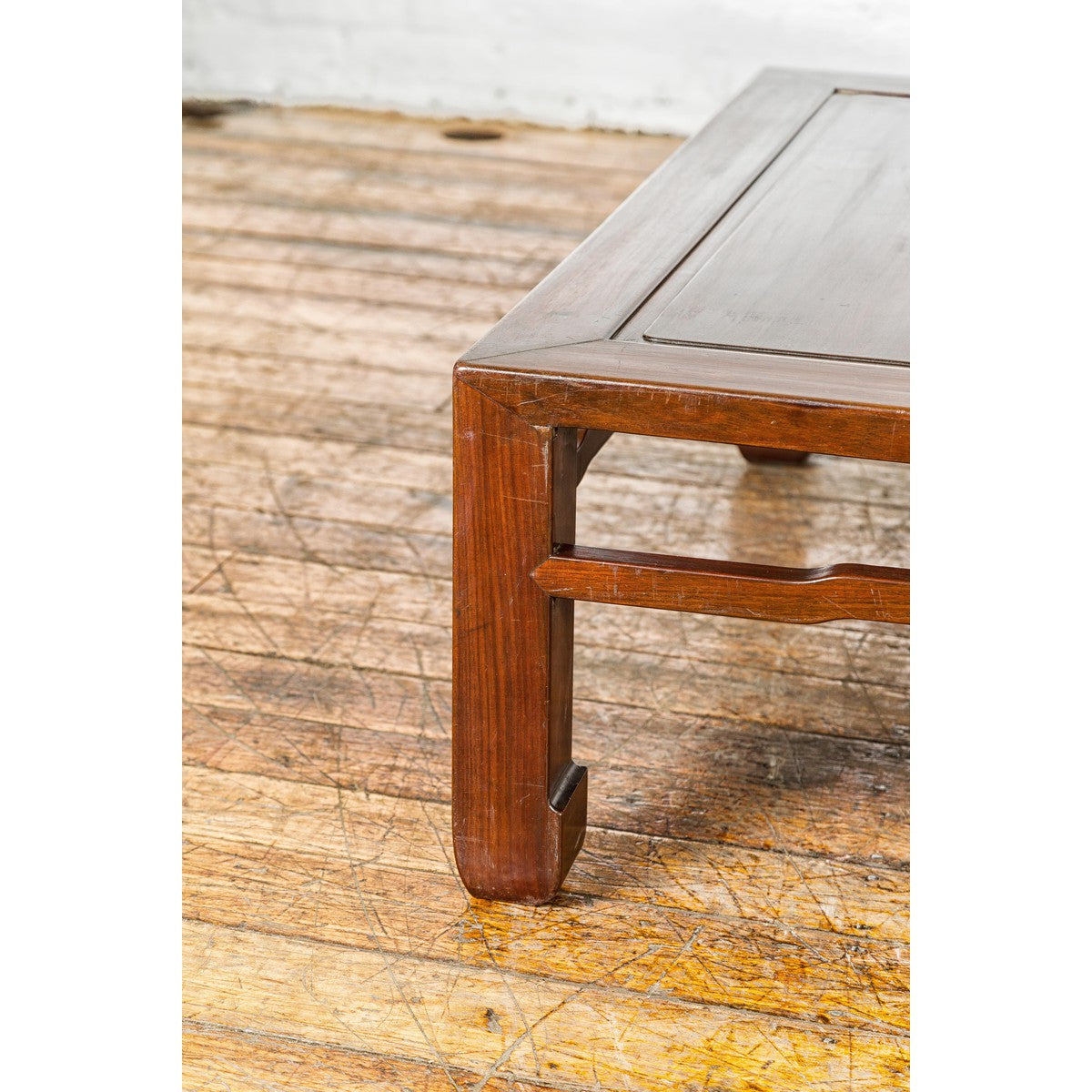 Late Qing Dynasty Square Coffee Table with Horse Hoof Legs and Stretchers-8. Asian & Chinese Furniture, Art, Antiques, Vintage Home Décor for sale at FEA Home